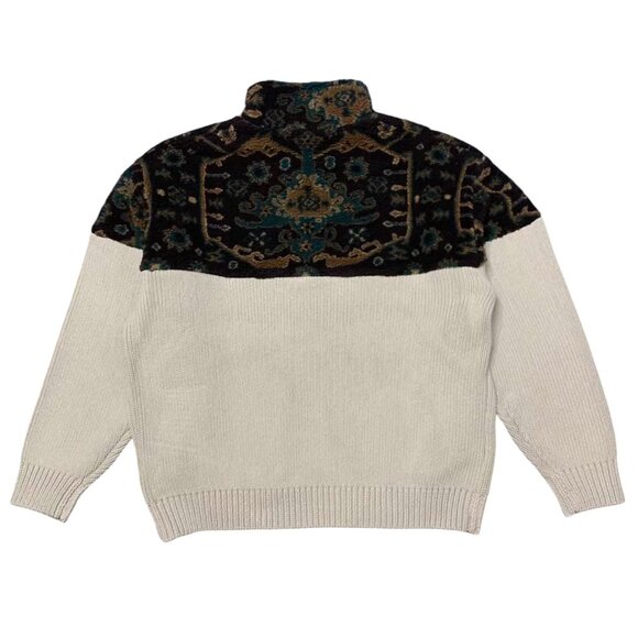 Kith Sebastian Quarter Zip Pullover Sweater Sandy Heather - Picture 2 of 5